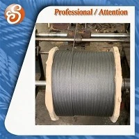 6X19+IWS Ungalvanized Steel Wire Rope 3mm-10mm For Rigging